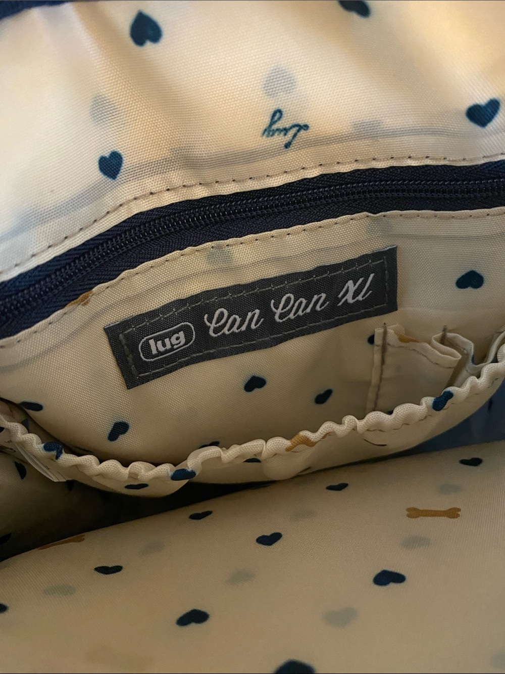 LUG: CAN CAN XL: MULTI COLOR PAWS NAVY With Adjustable Strap - Picture 8 of 14